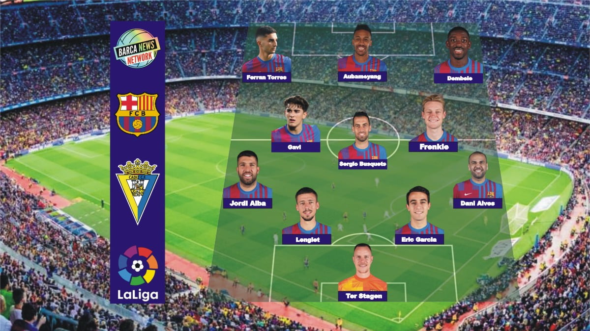 Barca vs Cadiz: Expected Line up