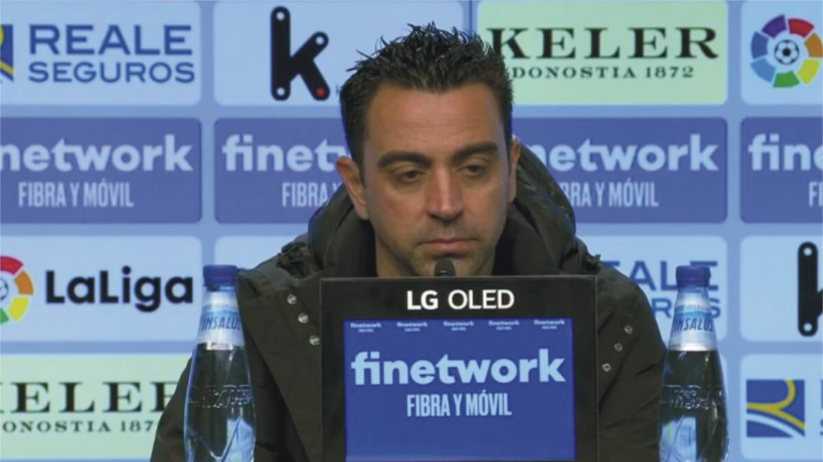 Xavi's post match reaction after the 1-0 win against Real Sociedad