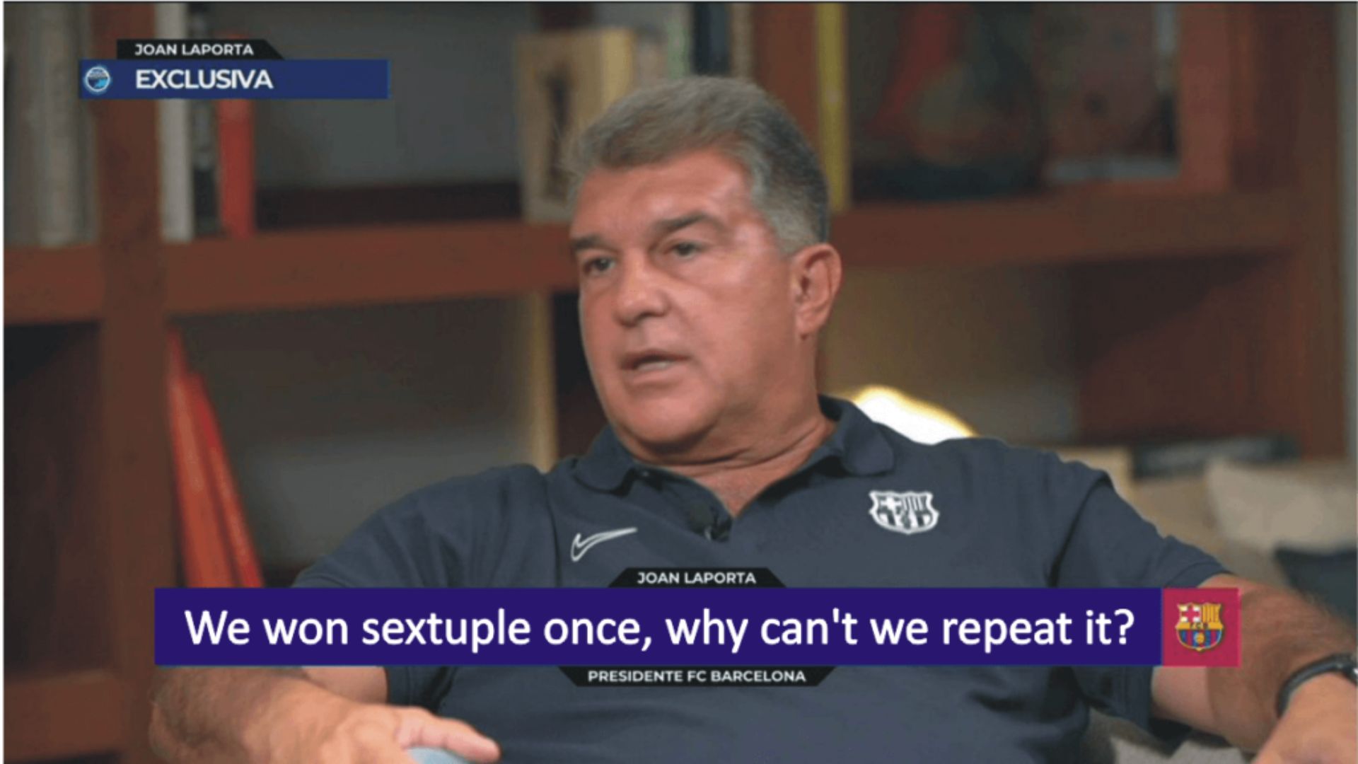 President Laporta talks Lewandowski, winning the Sextuple again and, strengthening the defense