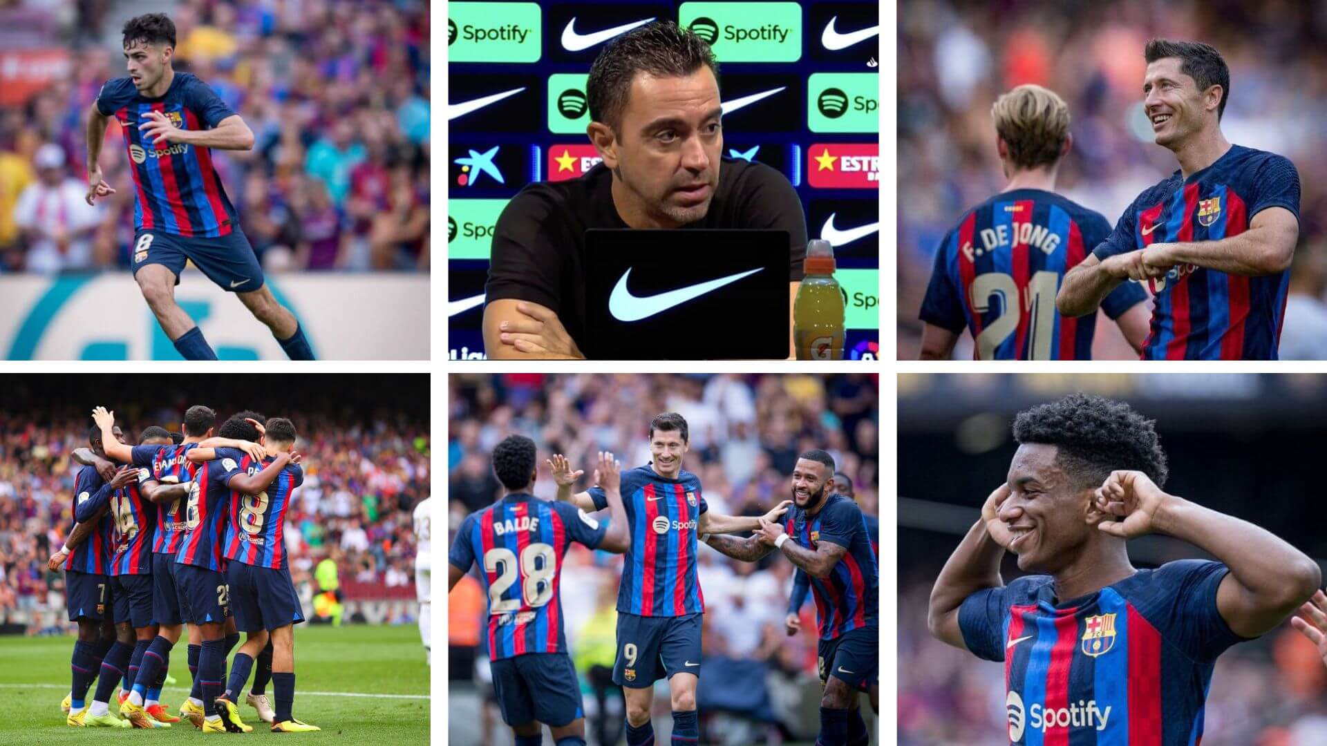 Xavi's reaction after the 3-0 win against Elche