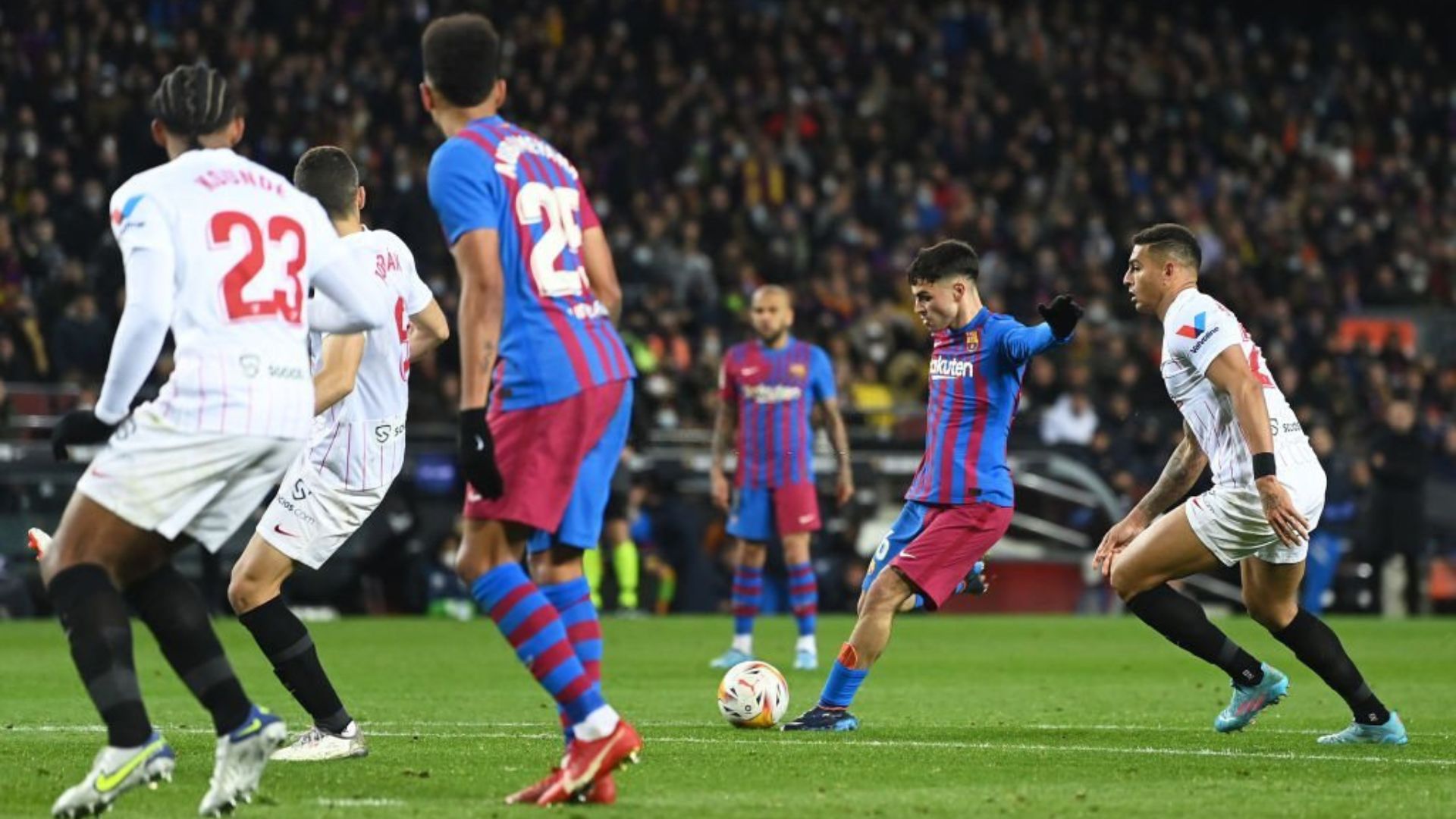 Pedri's stunner against Sevilla voted as Barca's goal of the year
