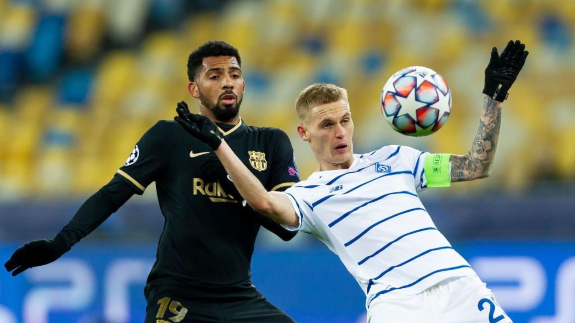 Matheus Fernandes during the game between Barcelona and Dynamo Kyiv in Uefa Champions League.