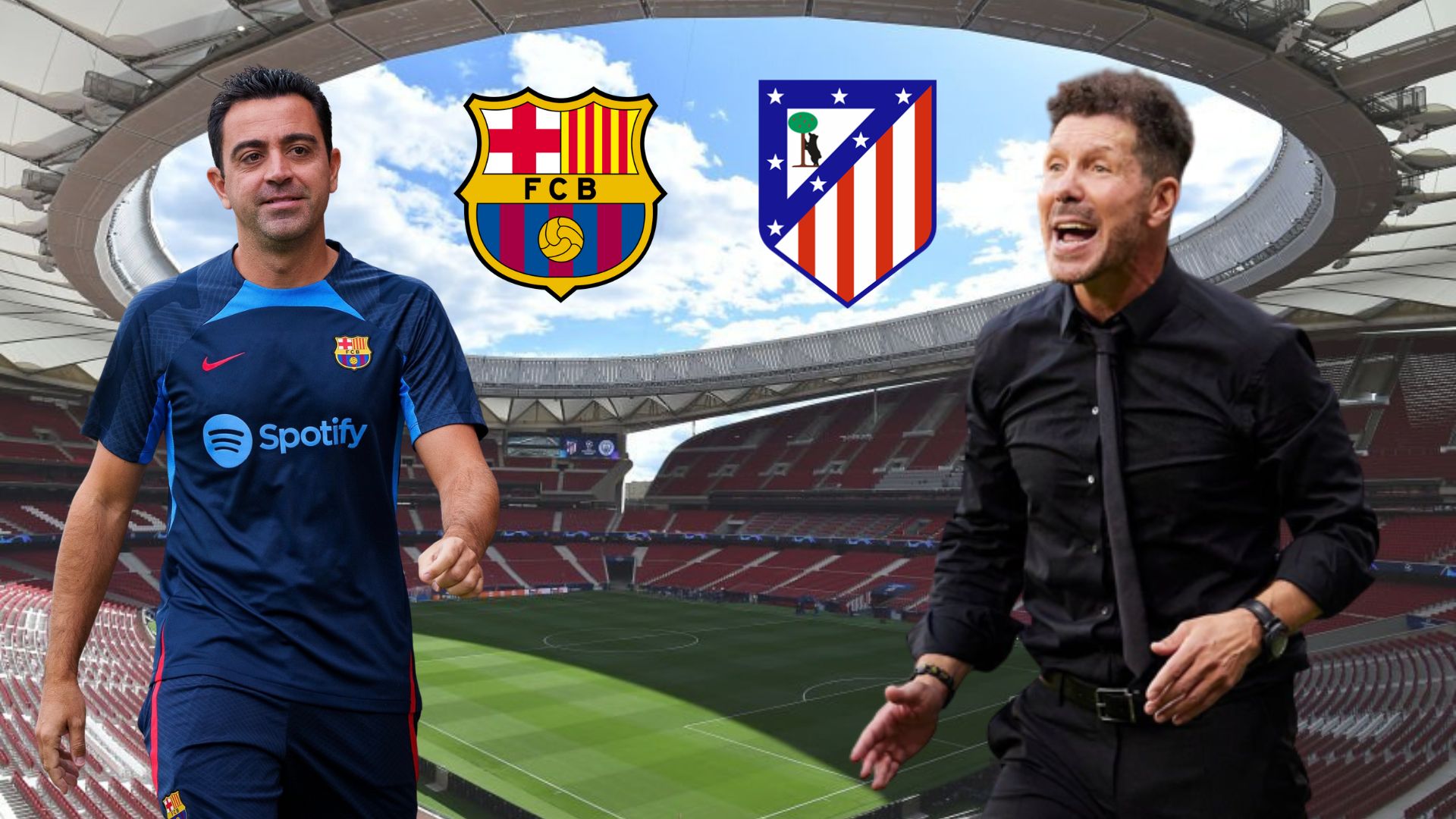Barca vs Atletico Madrid: Xavi and Diego Simeone