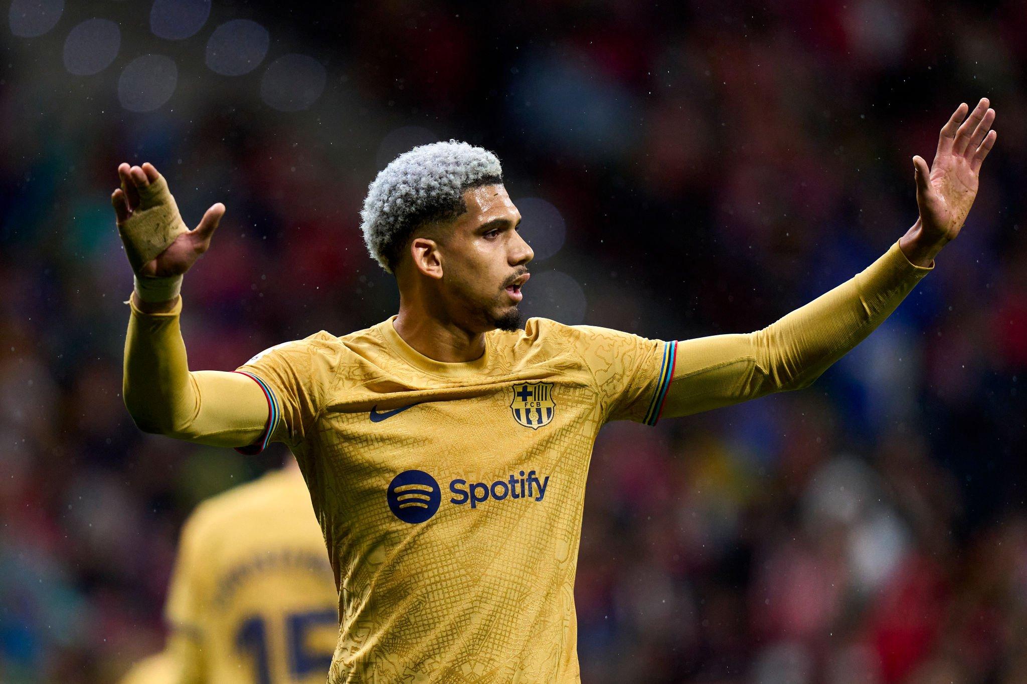 Barcelona defender Ronald Araujo