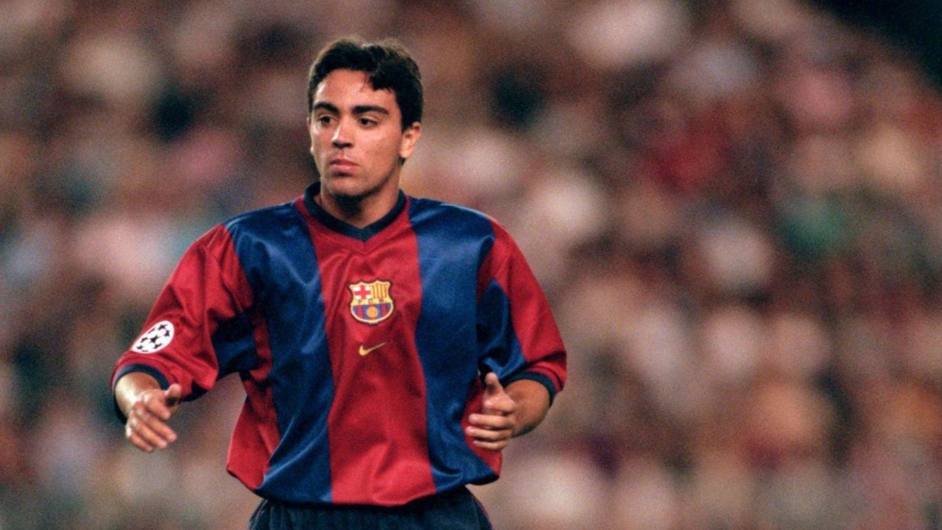Xavi during a champions League game