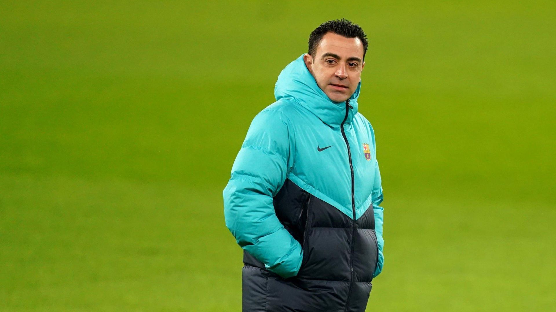 Barcelona head coach Xavi at Old Trafford