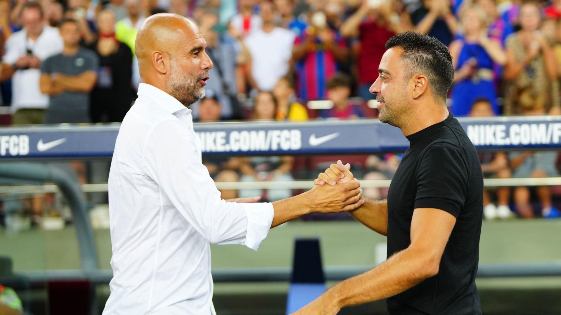 Xavi and Pep Guardiola