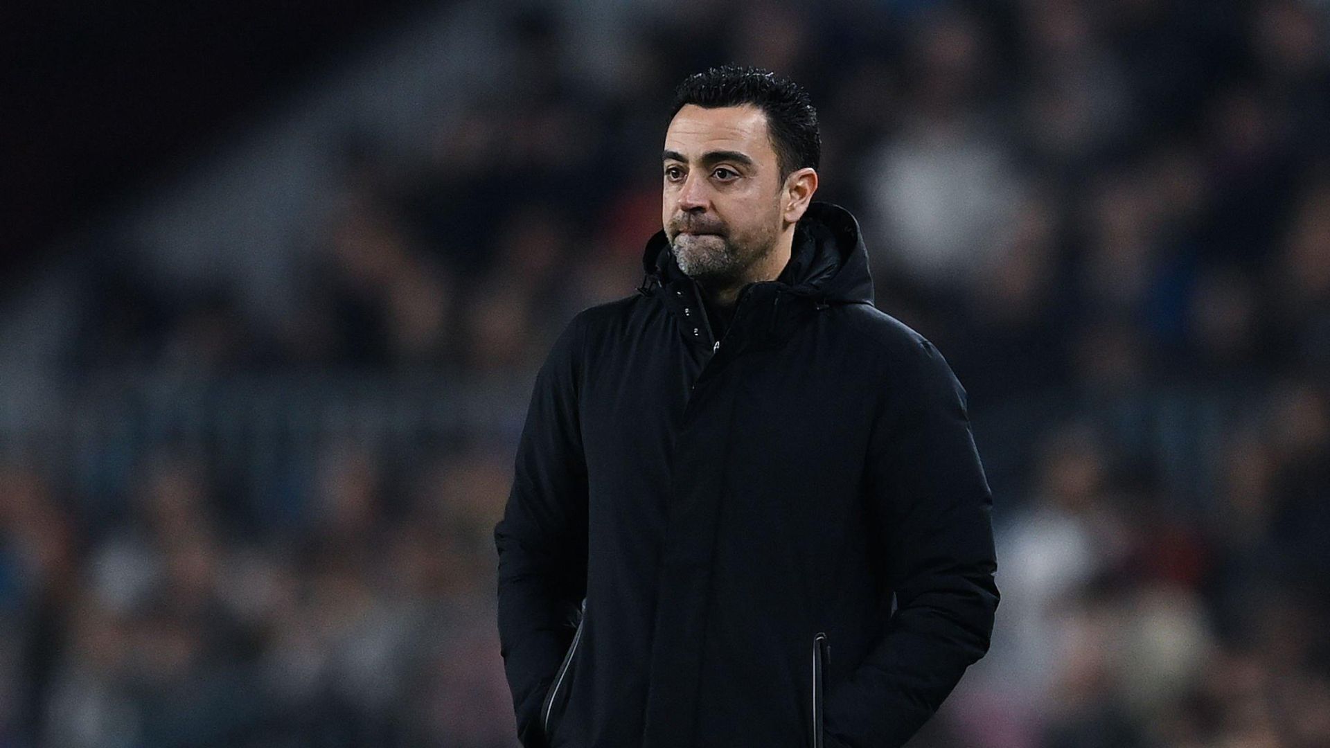Xavi on the sidelines during a game