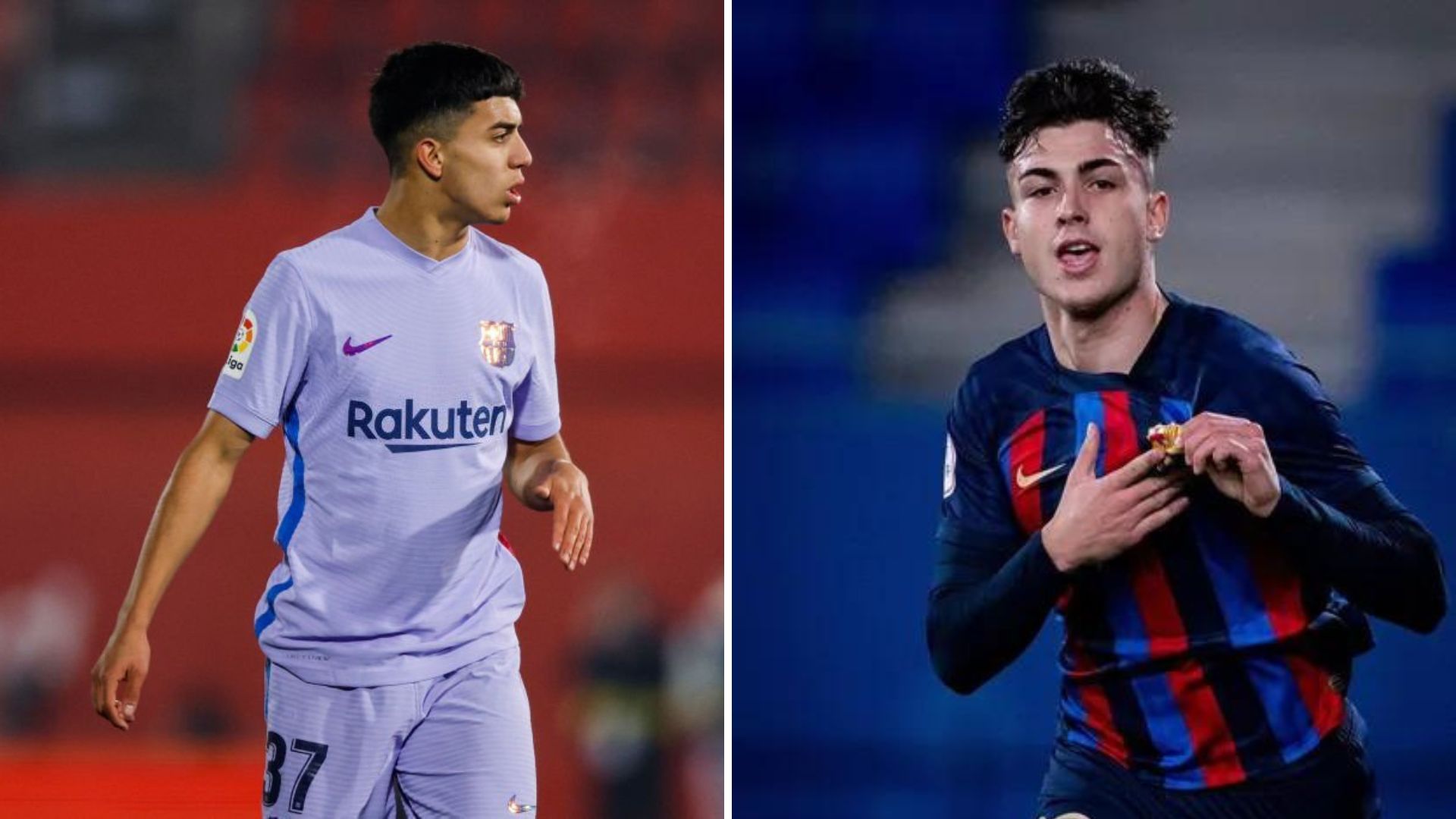 Barcelona youngsters Ilias Akhomach and Víctor Barbera