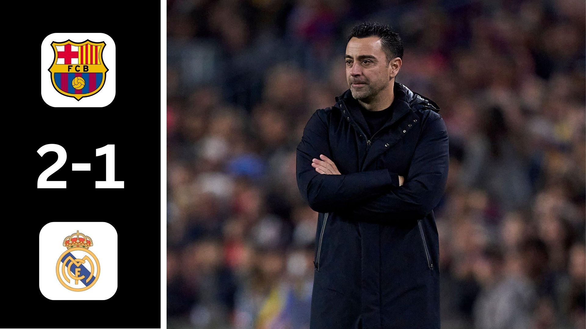 Xavi during the game against Real Madrid