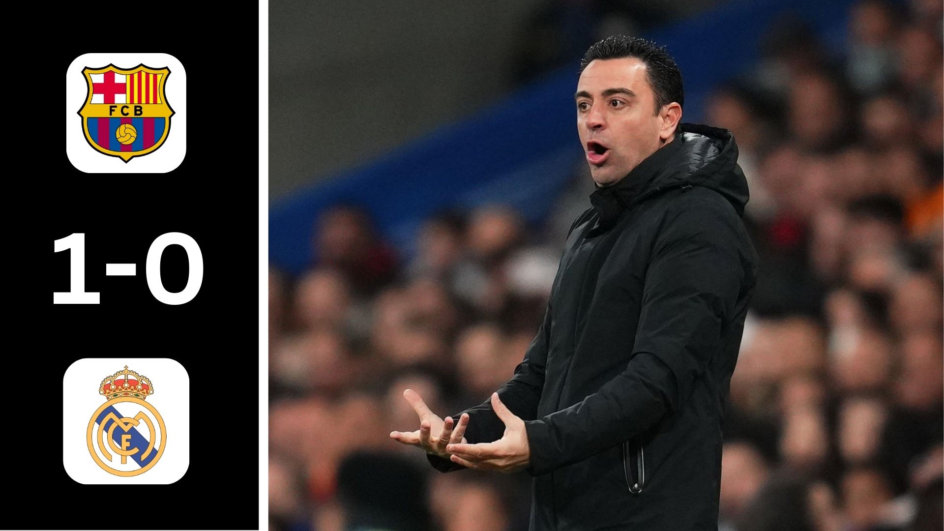 Xavi during the game against Real Madrid