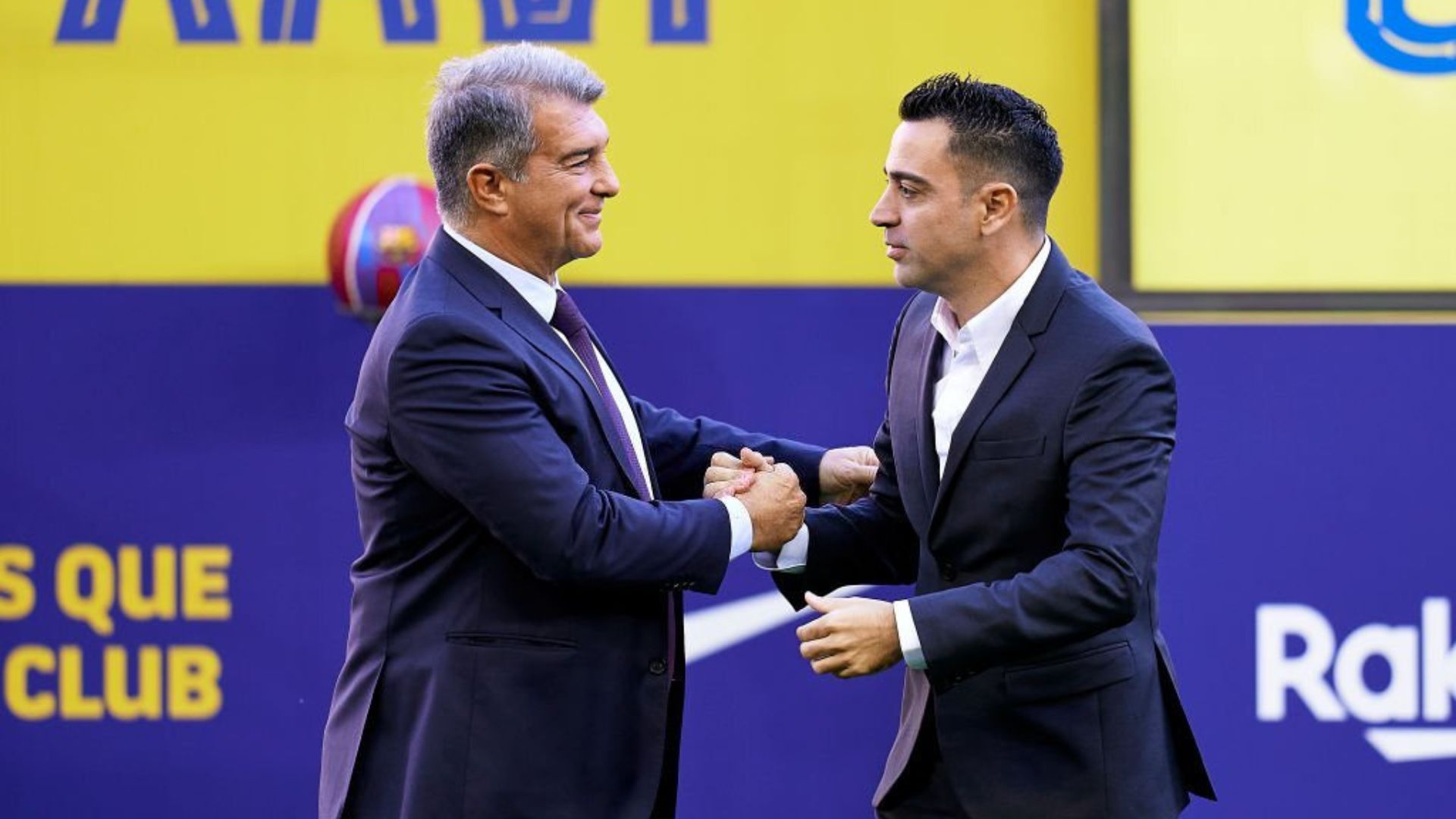 Joan Laporta and Xavi