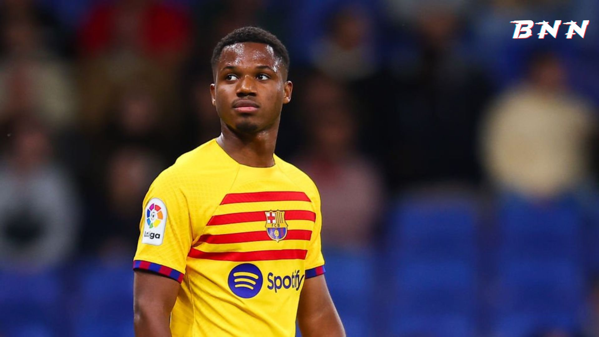 Barcelona youngster Ansu Fati during a match