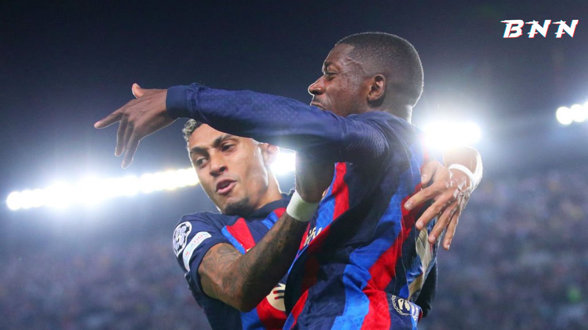 Barcelona forwards Raphinha and Dembele