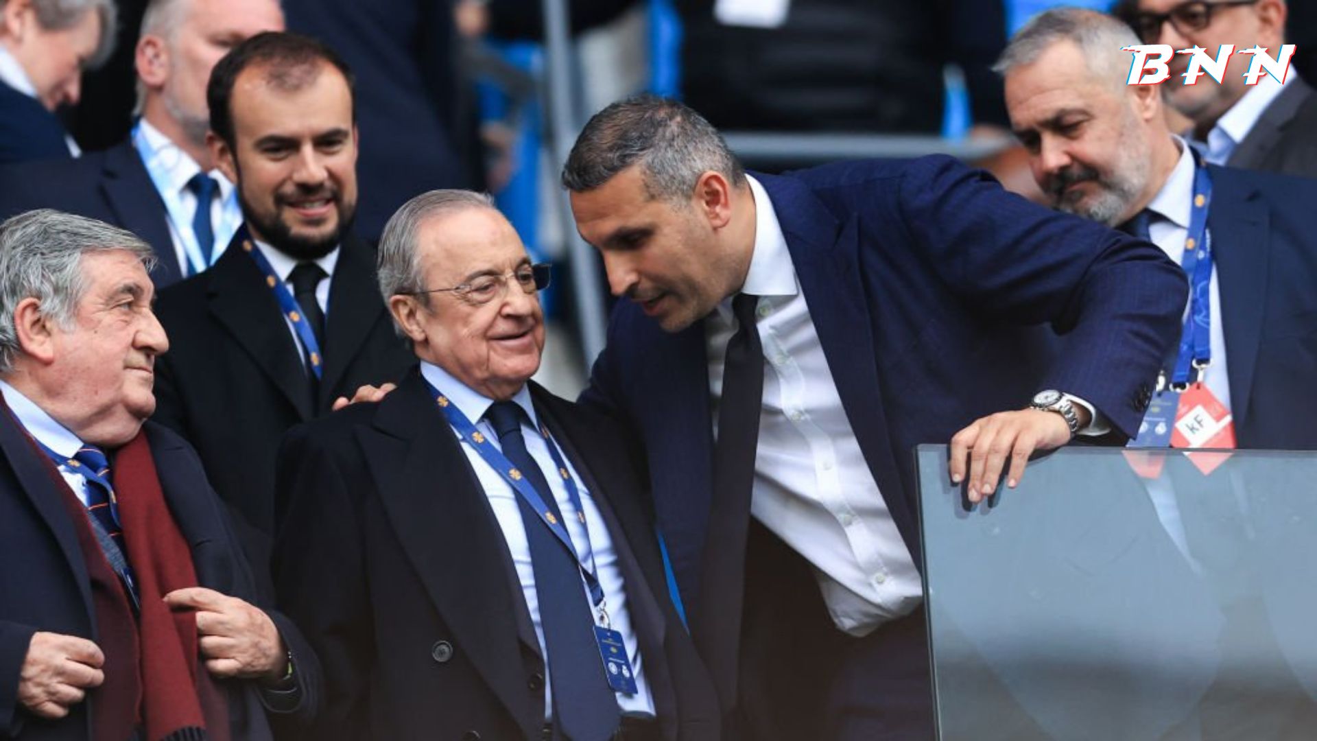 Man City chairman Khaldoon Al Mubarak and Real Madrid president Florentino Perez