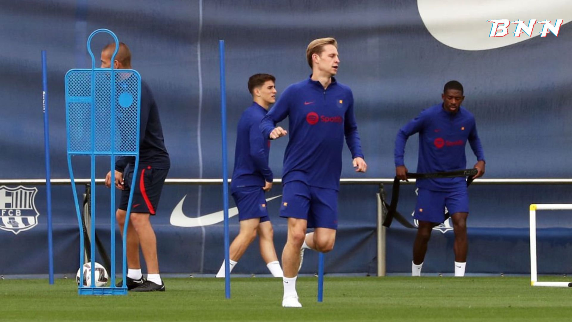 Barcelona players training