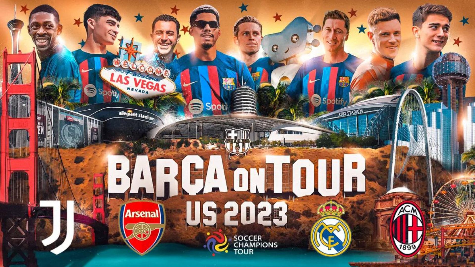 FC Barcelona promotional poster of United States Tour