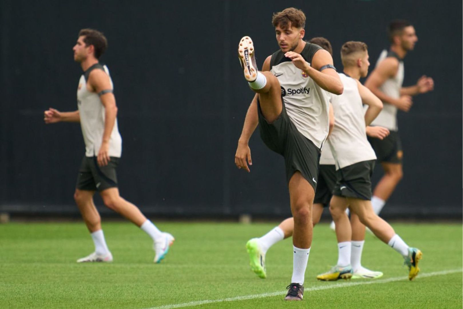 Barcelona players training