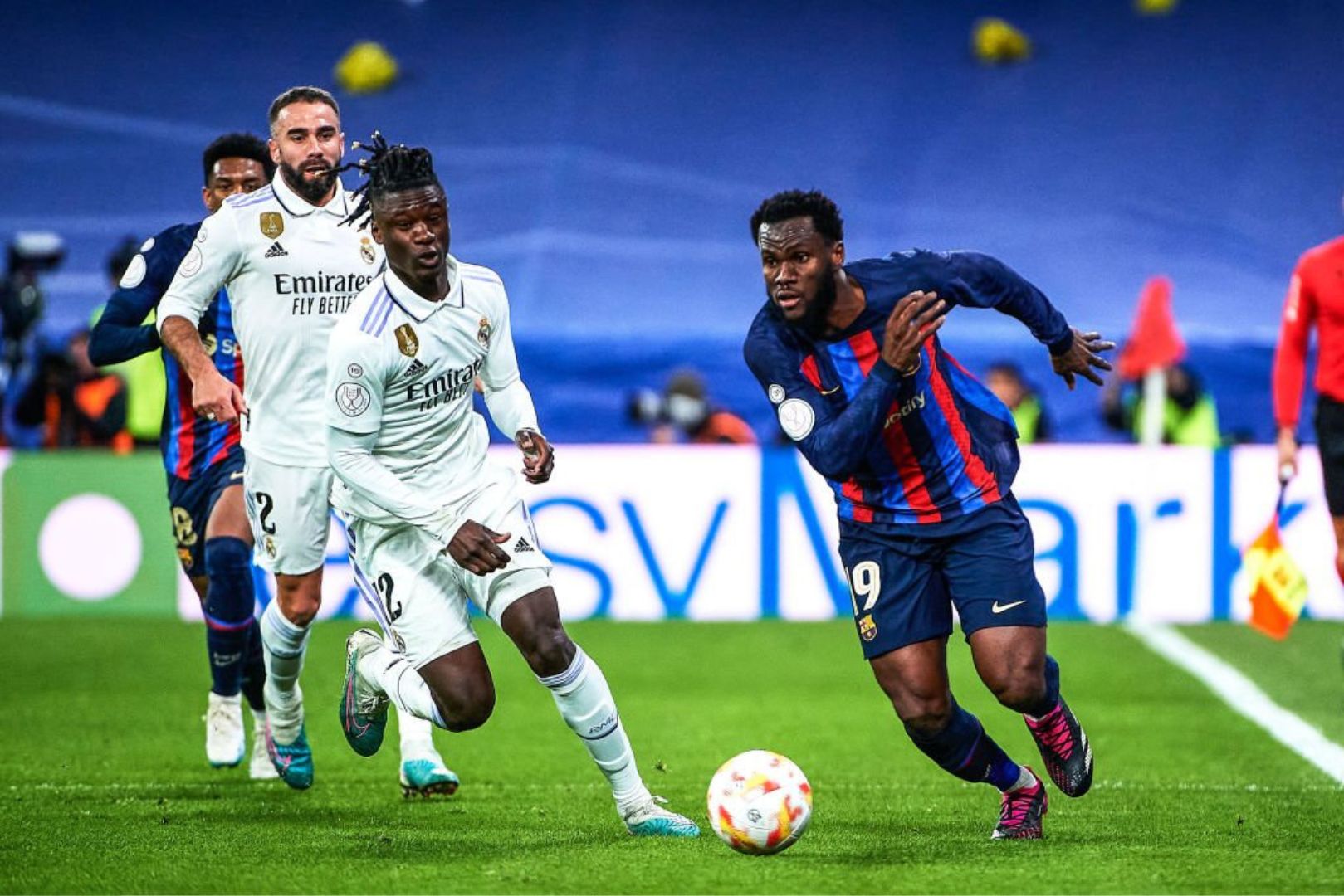 Barcelona midfielder Franck Kessie during a match against Real Madrid