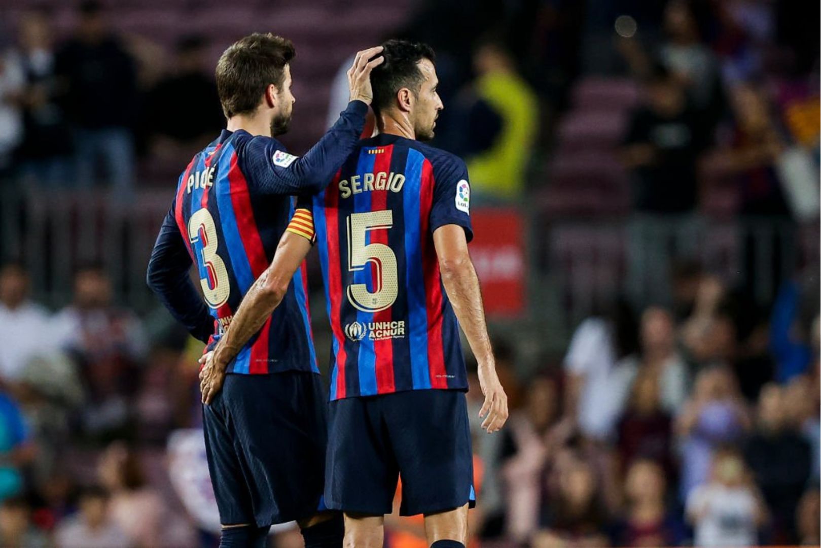 FC Barcelona former players Sergio Busquets and Gerard Pique