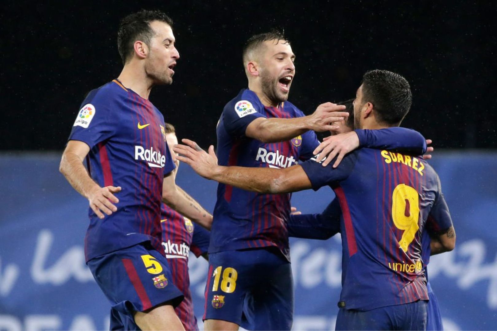 Barcelona legends Messi, Suarez, Alba and Busquets