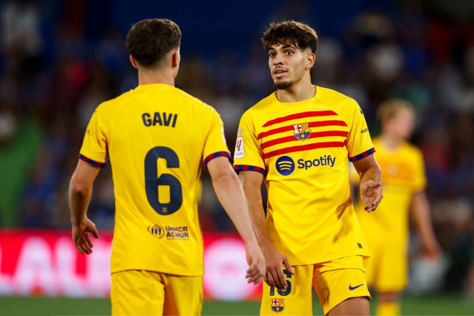 Barcelona players Abde and Gavi