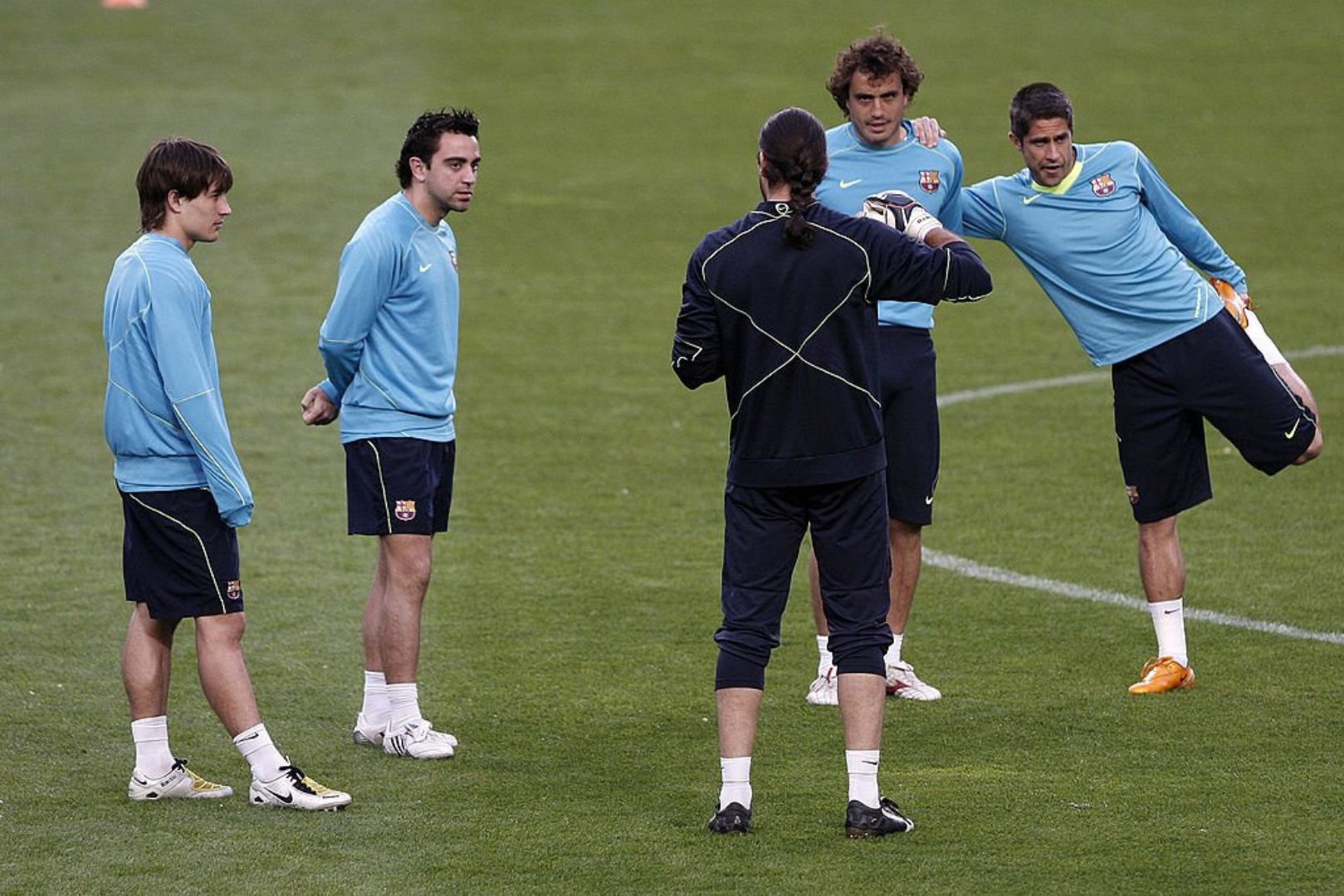 Barcelona players training