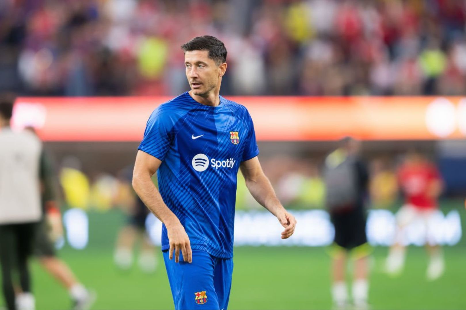 Barcelona forward Robert Lewandowski
