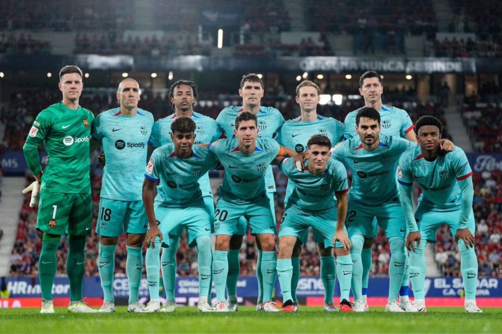 Barcelona line up against Osasuna