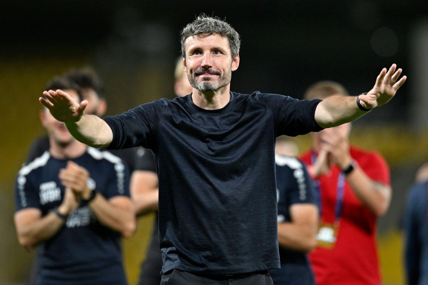 Former Barcelona player Mark van Bommel and current head coach of Royal Antwerp