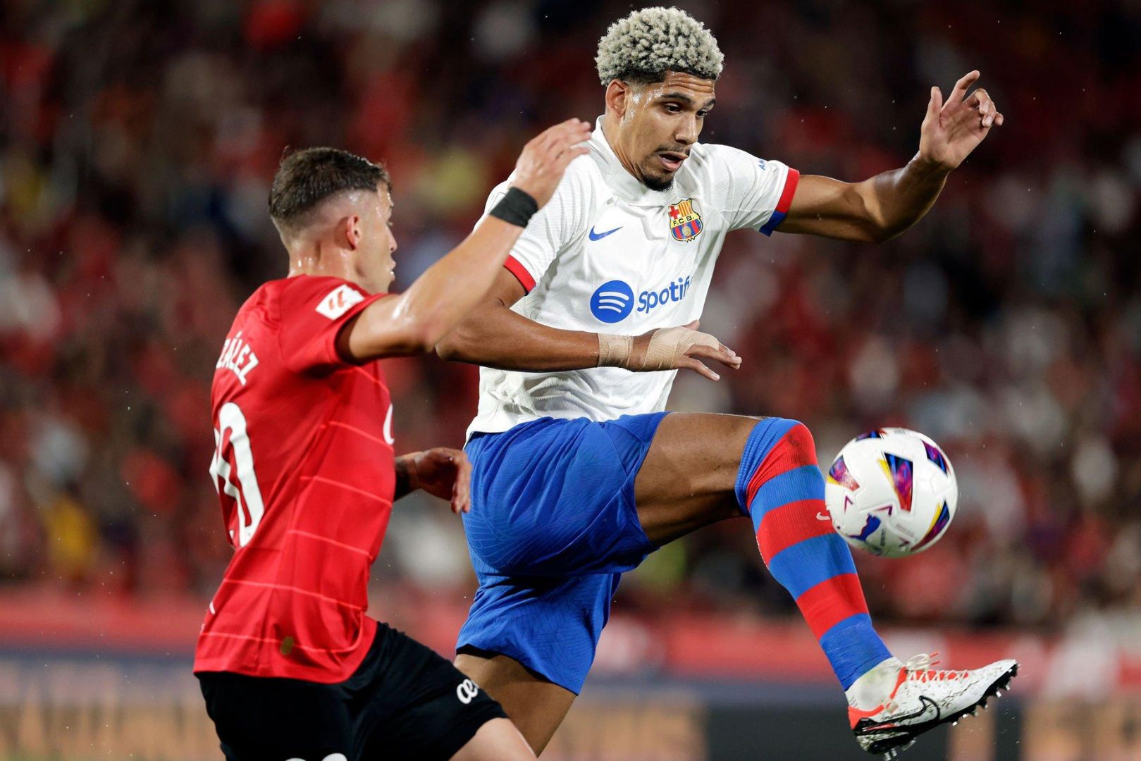 FC Barcelona defender Ronald Araujo during the game against RCD Mallorca