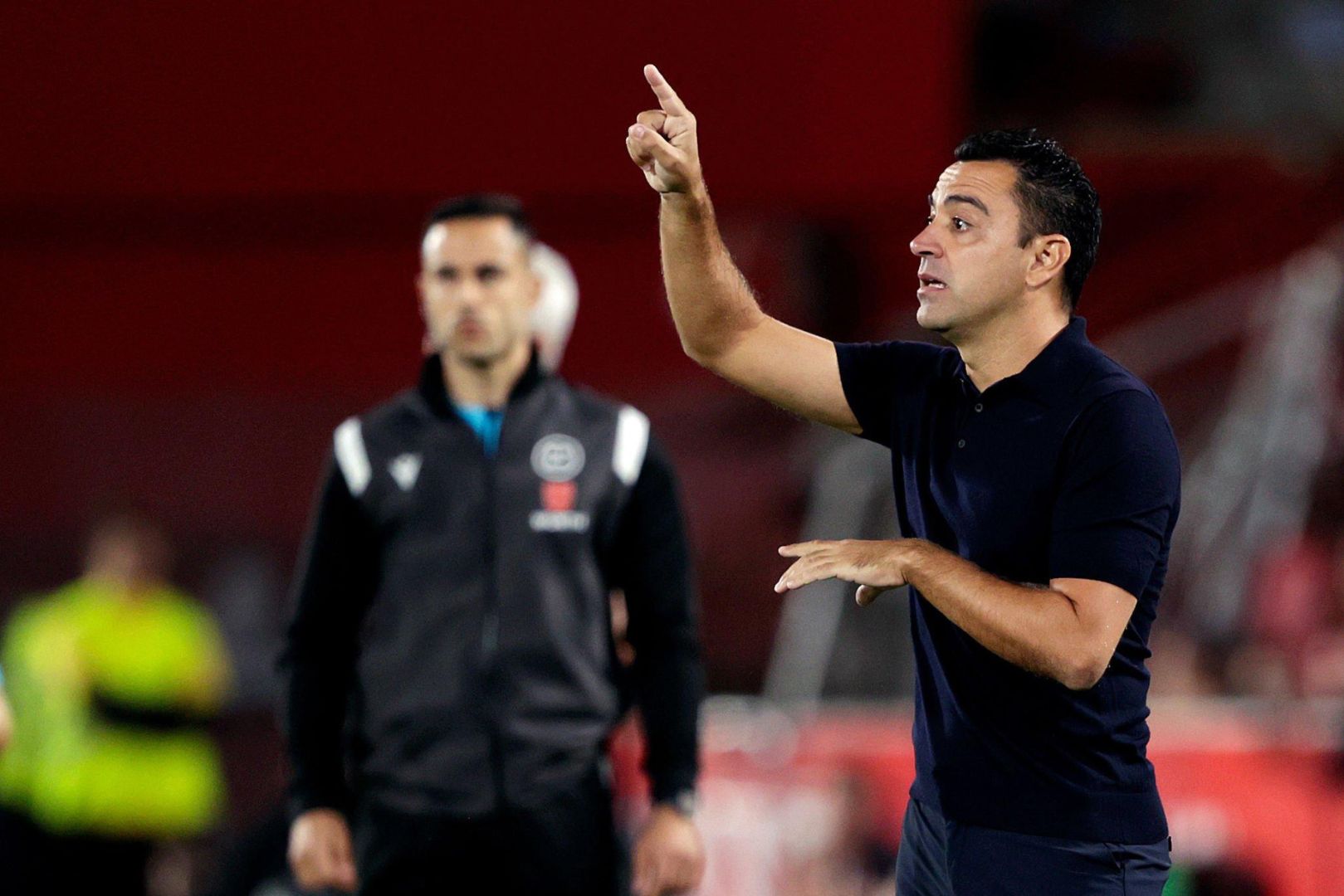 Barcelona head coach Xavi during the game against Mallorca