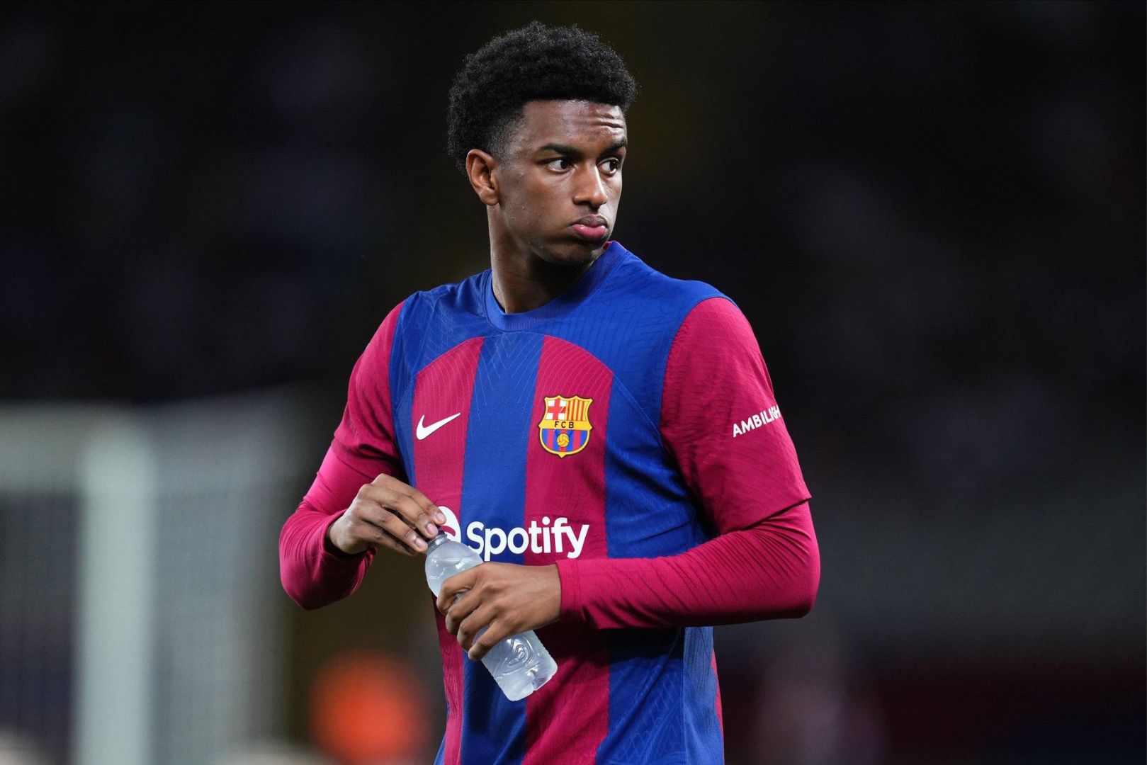 Alejandro Balde of FC Barcelona during the La Liga EA Sports match between FC Barcelona and Sevilla FC played at Lluis Companys Stadium on September 29, 2023 in Barcelona, Spain.