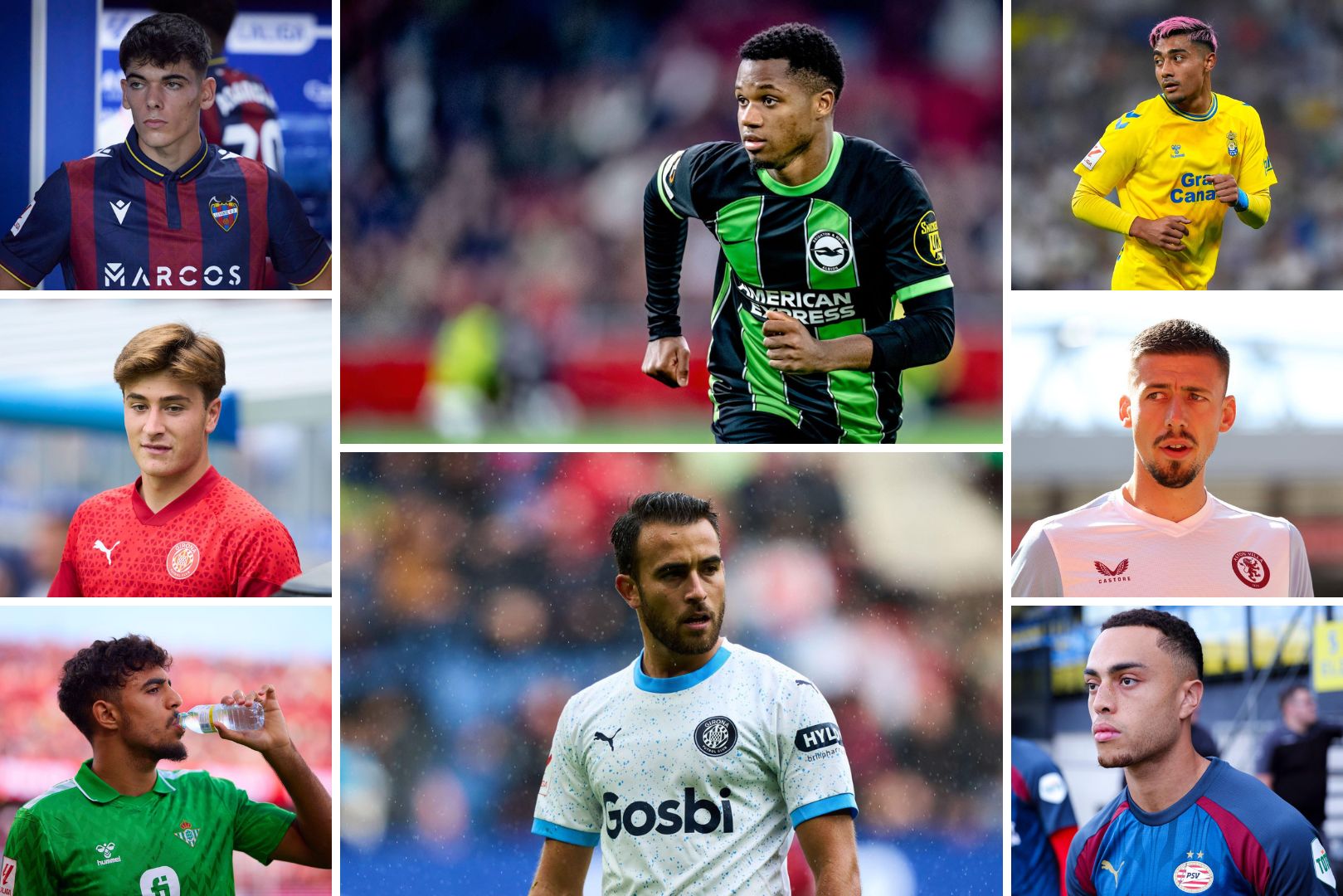 Barcelona Loanees Ansu Fati, Eric Garcia, Pablo Torre, Sergino Dest, Clement Lenglet, Chadi Riad, Alex Valle, and Julian Araujo