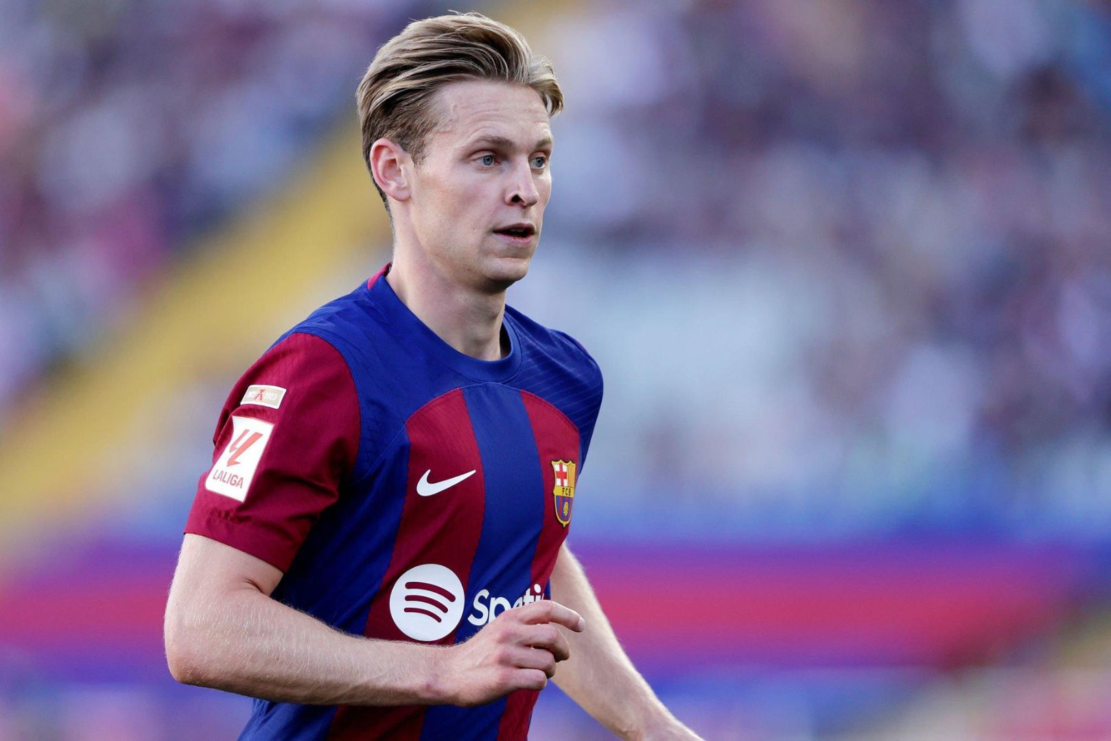 BARCELONA, SPAIN - SEPTEMBER 23: Frenkie de Jong of FC Barcelona during the LaLiga EA Sports match between FC Barcelona v Celta de Vigo at the Lluis Companys Olympic Stadium on September 23, 2023 in Barcelona Spain.