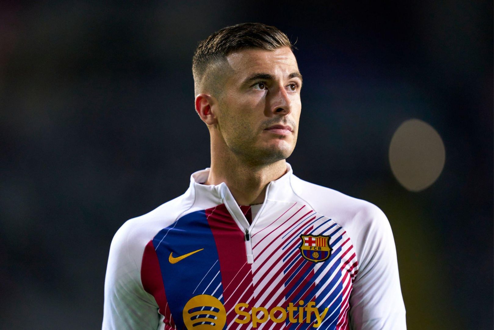BARCELONA, SPAIN - SEPTEMBER 16: Inaki Pena of FC Barcelona during prematch warm up ahead the LaLiga EA Sports match between FC Barcelona and Real Betis at Estadi Olimpic Lluis Companys on September 16, 2023 in Barcelona, Spain.