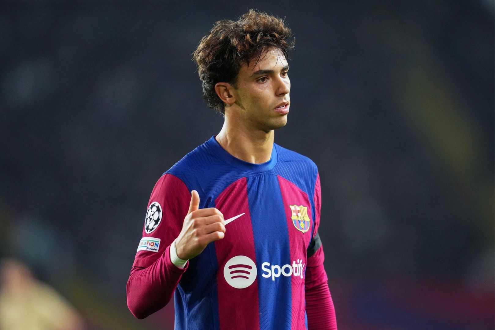 Joao Felix of FC Barcelona during the UEFA Champions League match, Group H, between FC Barcelona and FC Porto played at Lluis Companys Stadium on November 28, 2023 in Barcelona, Spain.