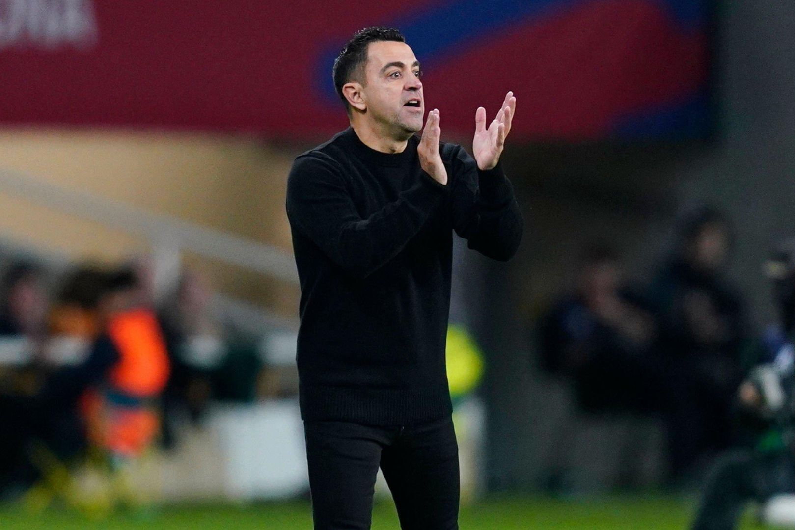 FC Barcelona head coach Xavi Hernandez during the La Liga EA Sports match between FC Barcelona and Girona FC played at Lluis Companys Stadium on December 10, 2023 in Barcelona, Spain.
