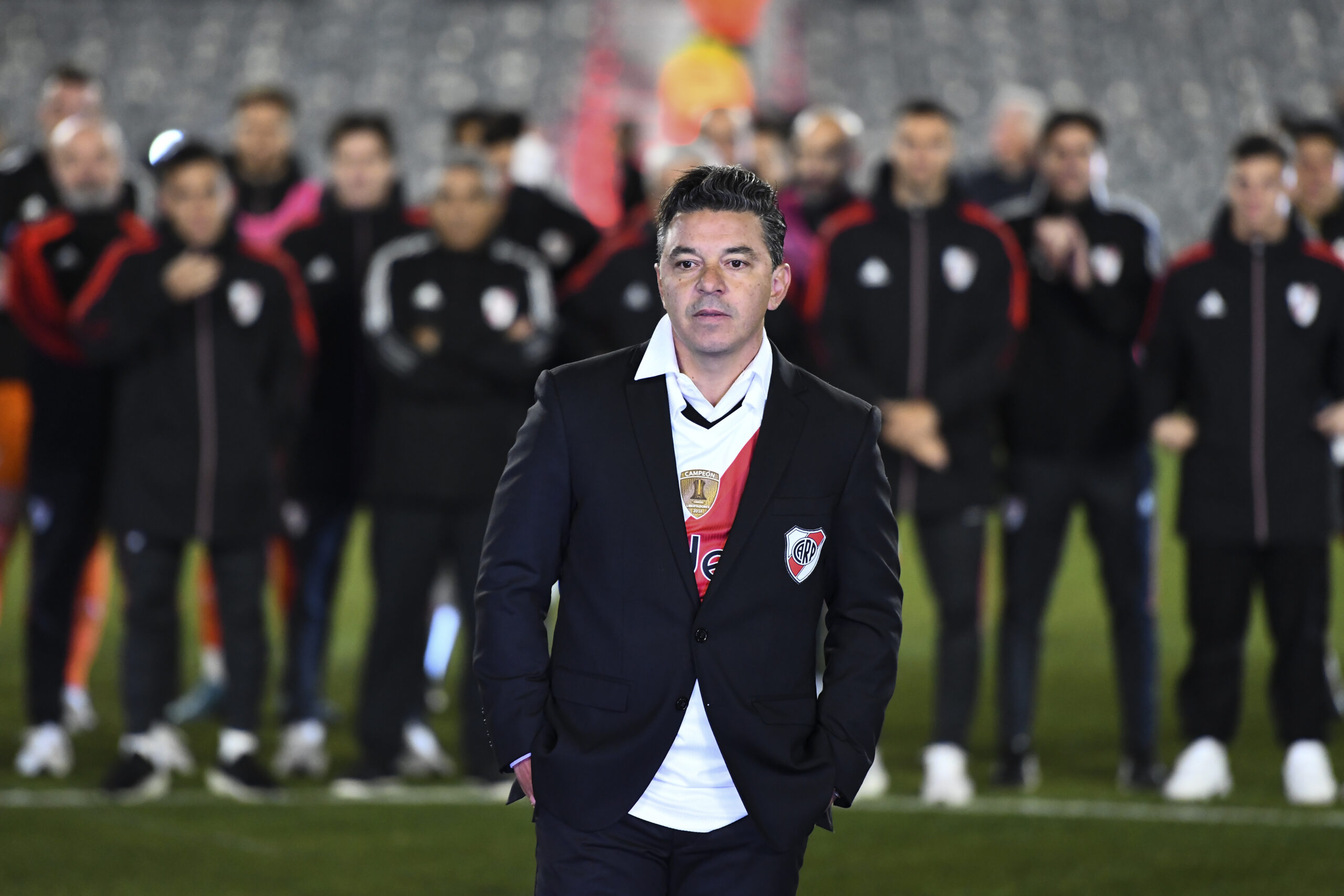 BUENOS AIRES, ARGENTINA - OCTOBER 16: Marcelo Gallardo head coach of River Plate looks on after a match between River Plate and Rosario Central as part of Liga Profesional 2022 at Estadio Más Monumental Antonio Vespucio Liberti on October 16, 2022 in Buenos Aires, Argentina.