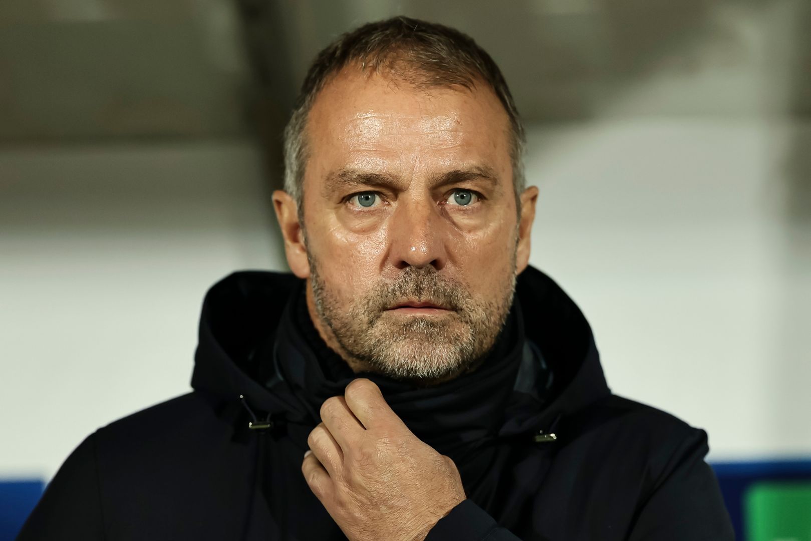 BELGRADE, SERBIA - NOVEMBER 6: Head coach Hansi Flick of Barcelona looks on during the UEFA Champions League 2024/25 League Phase MD4 match between FK Crvena Zvezda and FC Barcelona at Stadium Rajko Mitic on November 6, 2024 in Belgrade, Serbia.