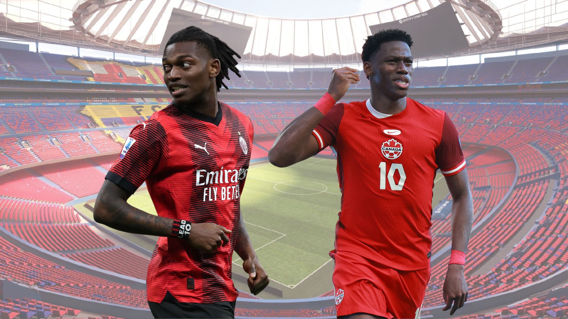 Barcelona transfer targets Rafael Leão and Jonathan David.