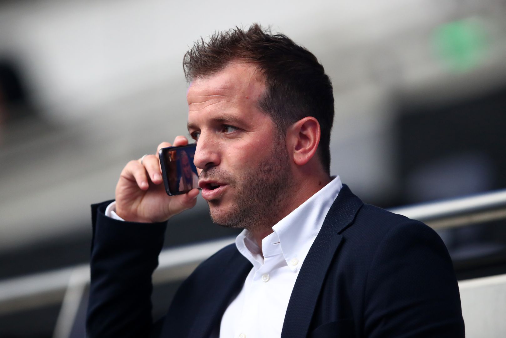 LONDON, ENGLAND - APRIL 29: Former Dutch midfielder Rafael van der Vaart looks on during a training session ahead of their UEFA Champions League Semi Final first leg match against Tottenham Hotspur at Tottenham Hotspur Stadium on April 29, 2019 in London, England.