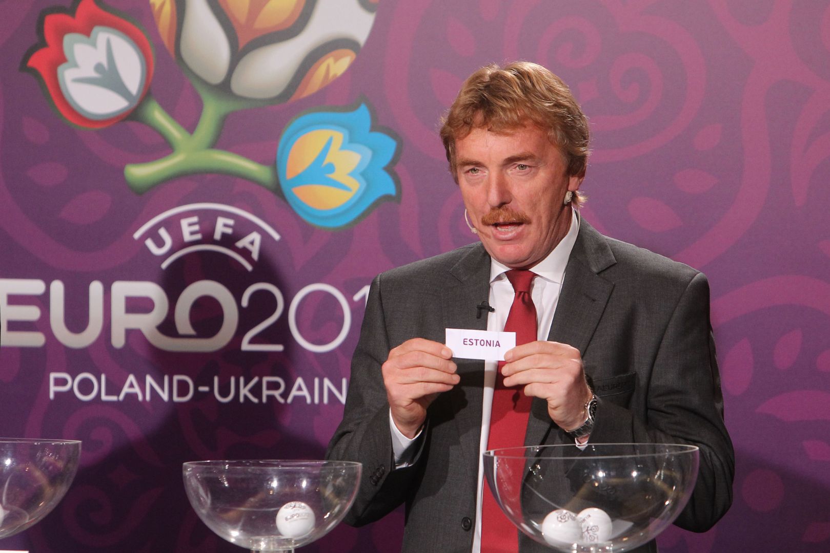 KRAKOW, POLAND - OCTOBER 13: Former Polish international football player Zbigniew Boniek during the draw for the qualifying play-off matches for UEFA EURO 2012 on October 13, 2011 in Krakow, Poland.
