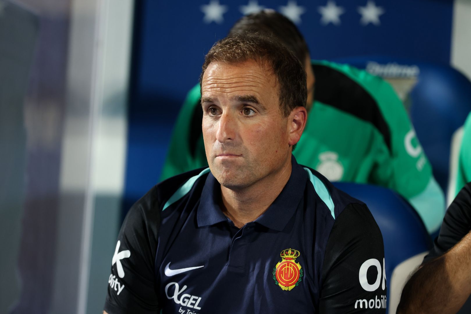 LEGANES, SPAIN - AUGUST 31: Jagoba Arrasate, Head coach of RCD Mallorca looks on prior to the LaLiga match between CD Leganes and RCD Mallorca at Estadio Municipal de Butarque on August 31, 2024 in Leganes, Spain.