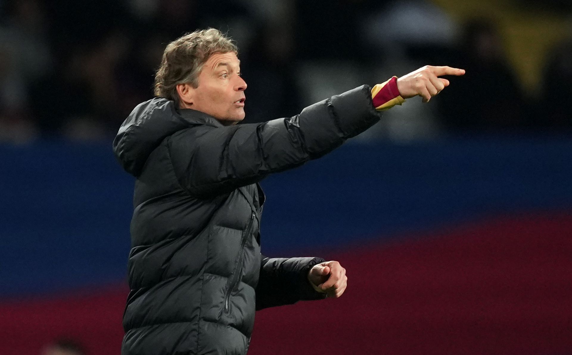 BARCELONA, SPAIN - DECEMBER 15: Marcus Sorg, Assistant Coach of FC Barcelona gestures during the LaLiga match between FC Barcelona and CD Leganes at Estadi Olimpic Lluis Companys on December 15, 2024 in Barcelona, Spain.