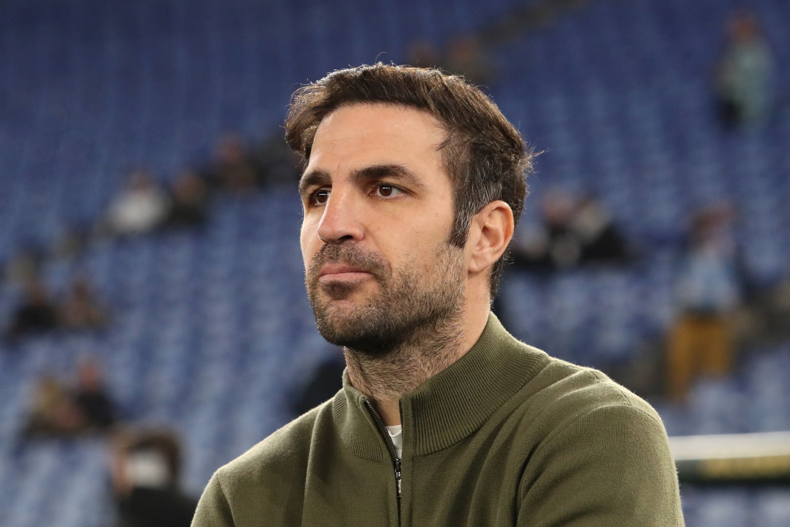 ROME, ITALY - JANUARY 10: Cesc Fabregas, Head Coach of Como, looks on prior to kick-off ahead of the Serie A match between SS Lazio and Como at Stadio Olimpico on January 10, 2025 in Rome, Italy.