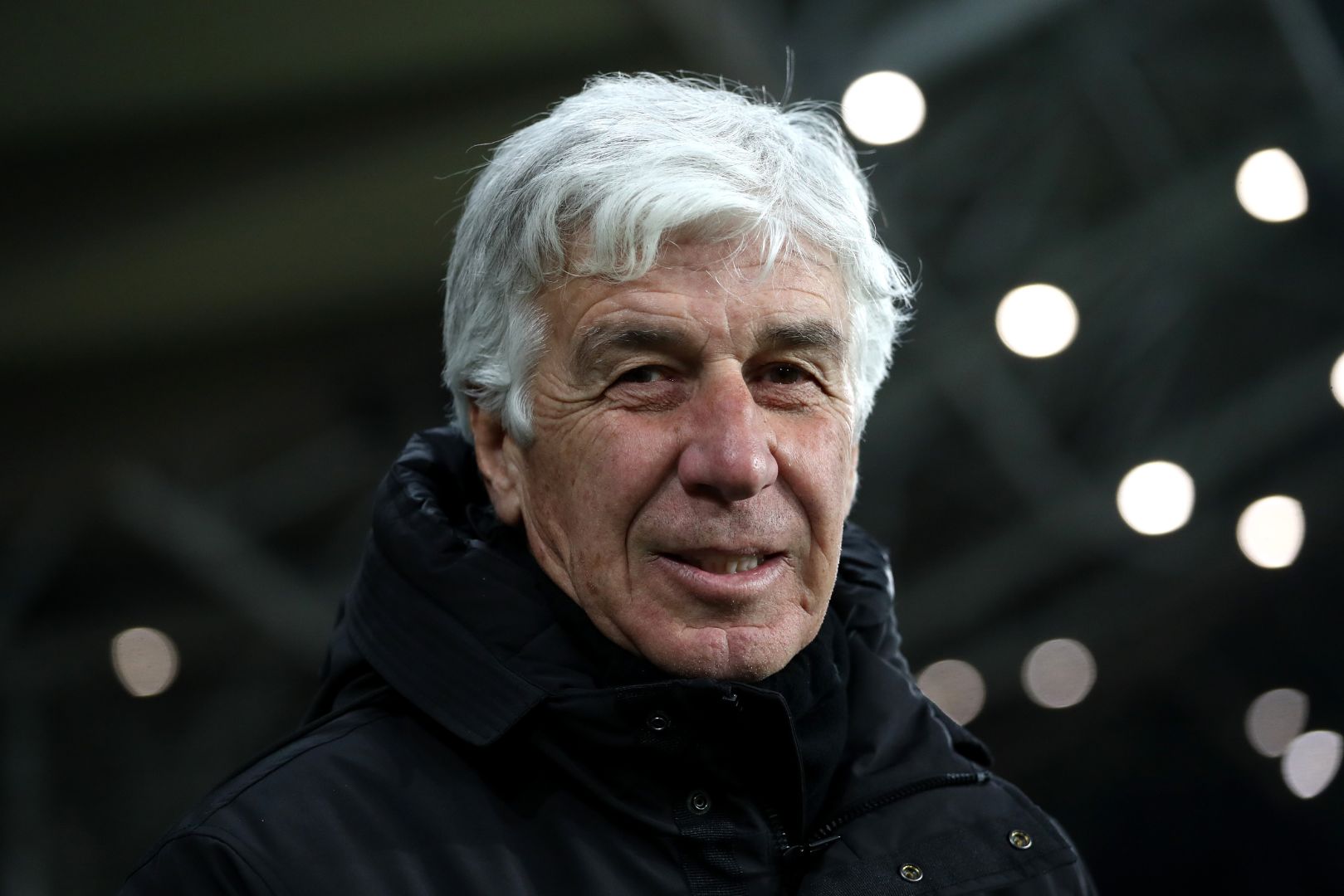 Gian Piero Gasperini, Head Coach of Atalanta, looks on prior to the Serie A match between Atalanta and Napoli at Gewiss Stadium on January 18, 2025 in Bergamo, Italy.