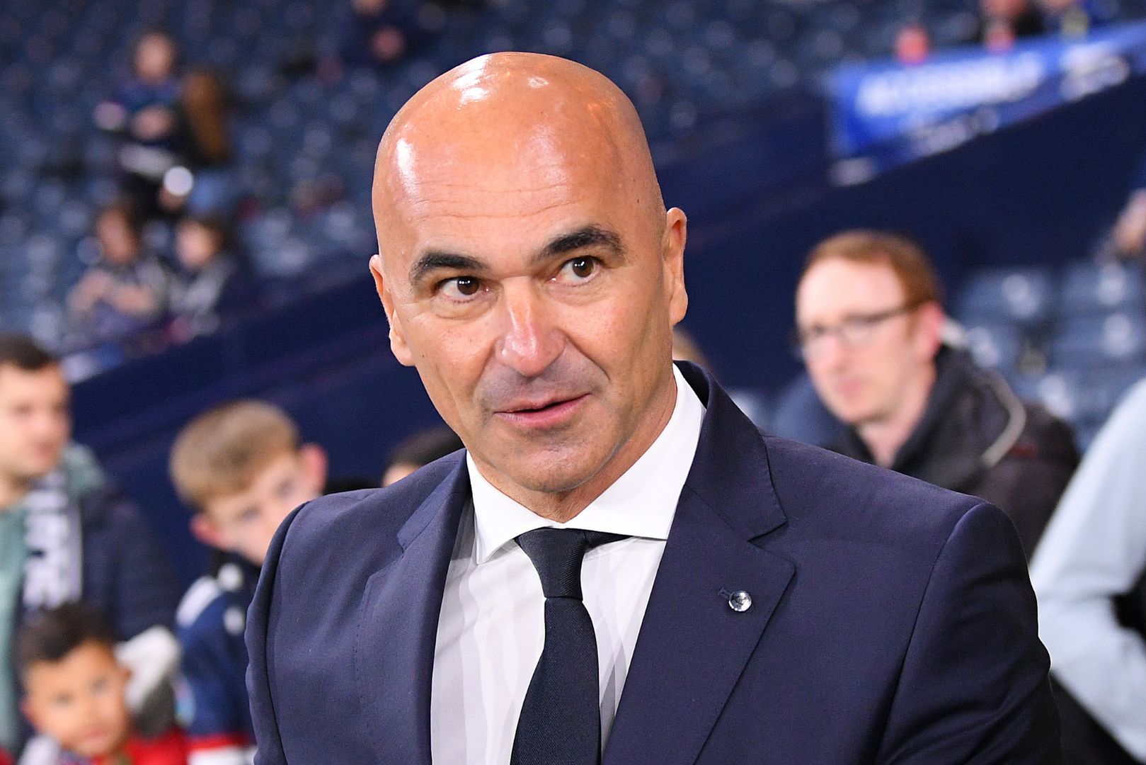 GLASGOW, SCOTLAND - OCTOBER 15: Roberto Martinez, Head Coach of Portugal, looks on prior to the UEFA Nations League 2024/25 League A Group A1 match between Scotland and Portugal at on October 15, 2024 in Glasgow, Scotland.