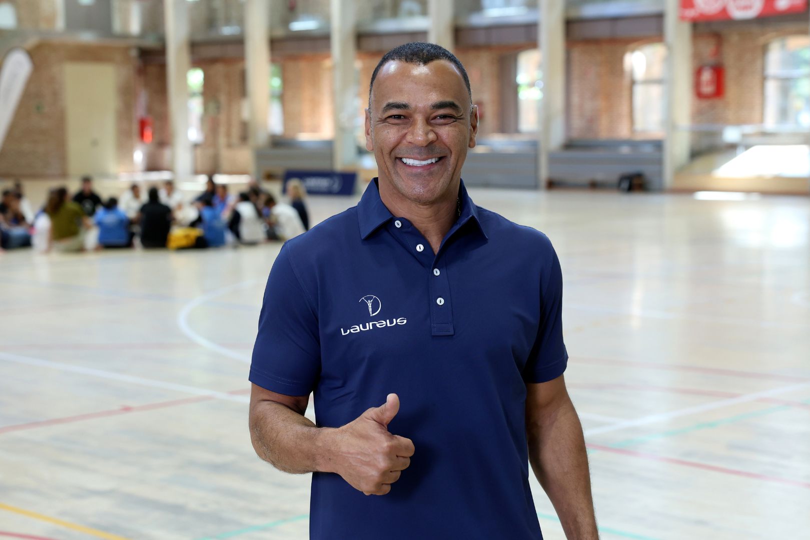MADRID, SPAIN - APRIL 19: Cafu Laureus Academy Member attends the Futbol Mas Programme visit ahead of the Laureus World Sport Awards Madrid 2025 on April 19, 2025 in Madrid, Spain.