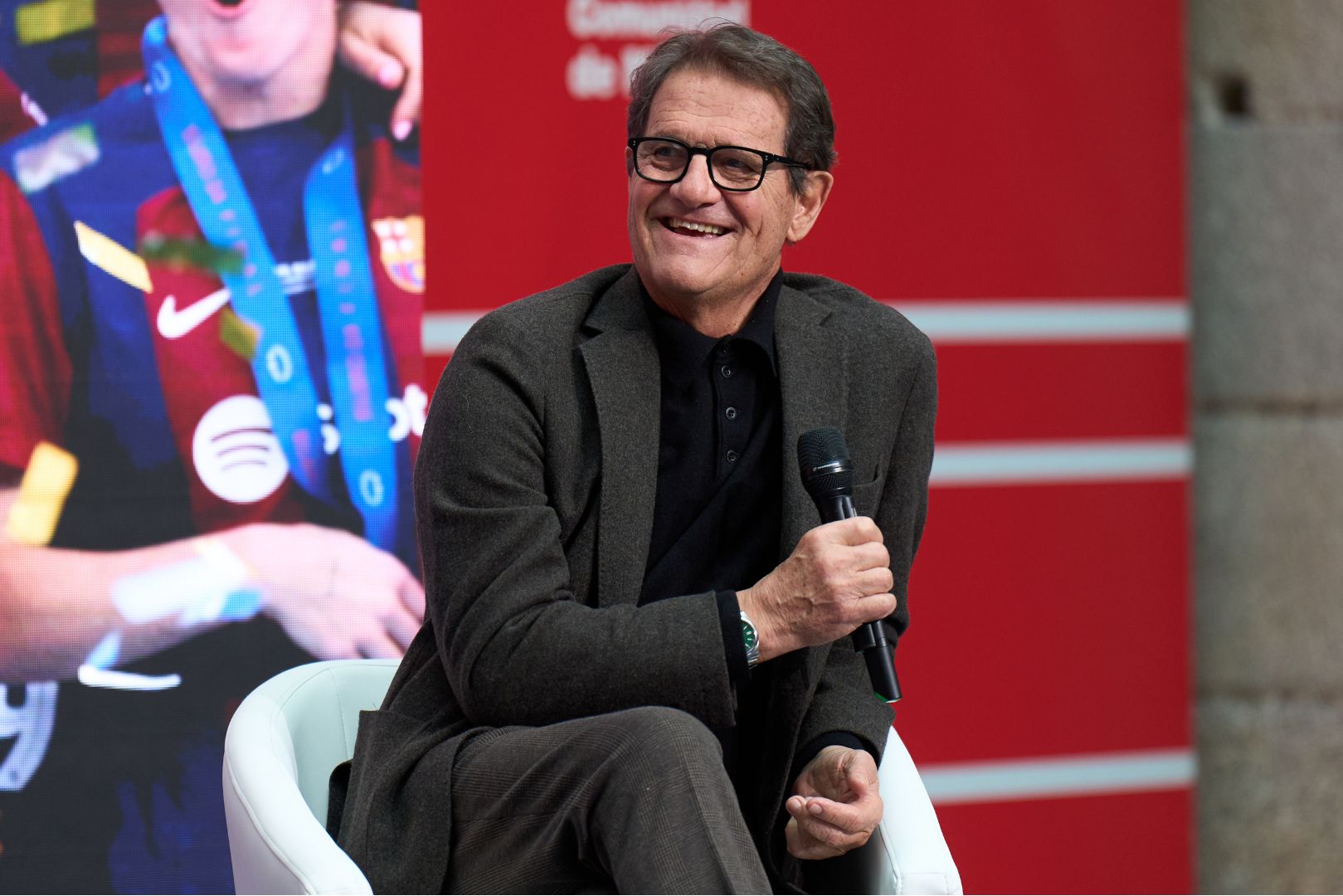 MADRID, SPAIN - MARCH 03: Fabio Capello, Laureus Ambassador, attends the Laureus World Sports Awards 2025 nominations announcement at Real Casa de Correos on March 03, 2025 in Madrid, Spain.